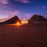 Overnight camping experience in Egypt’s White Desert with desert tents