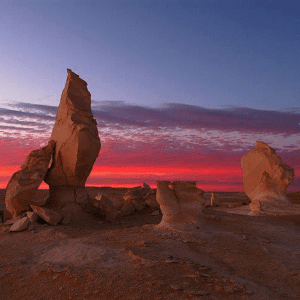 Sunset in the White Desert Sahara