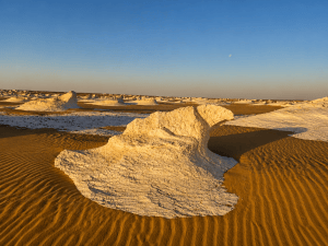Desert waves at golden hour