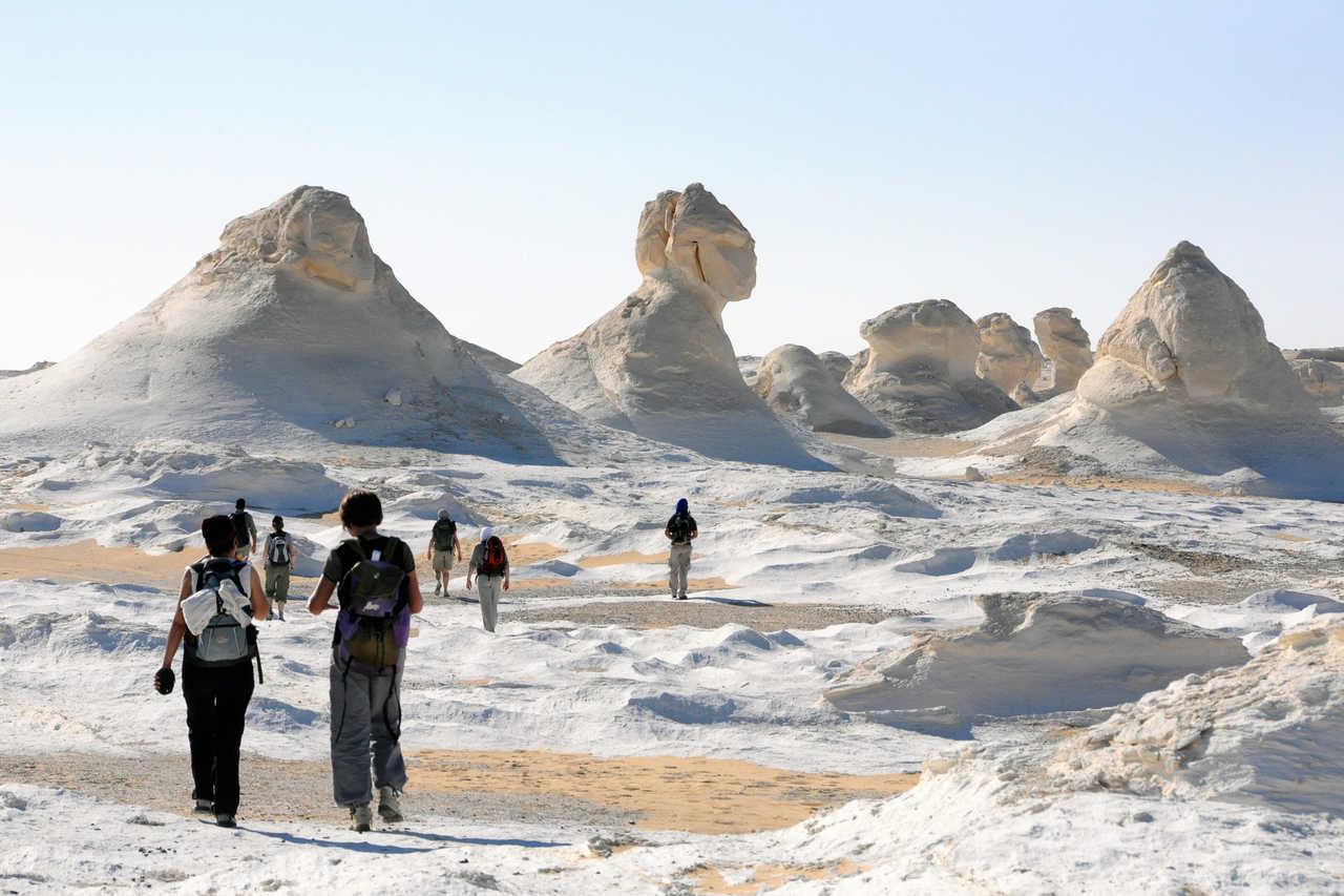 white desert hiking tour egypt